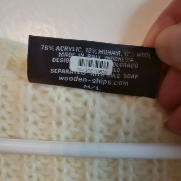 Wooden Ships Ribbed knit Wool Blend Sweater size m/l - Picture 3 of 5
